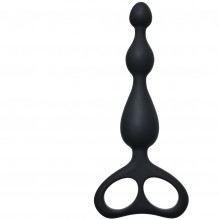 Анальная цепочка с удобной ручкой «Ultimate Beads Black», Lola Toys BackDoor Edition 4203-01Lola, бренд Lola Games, из материала силикон, цвет черный, длина 17 см.