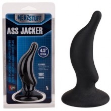Эргономичная силиконовая анальная пробка «Ass Jacker», цвет черный, Dream Toys 20689, длина 12 см., со скидкой
