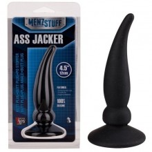 Силиконовая пробка «Ass Jacker» для анальной стимуляции, цвет черный, Dream Toys 20690, длина 12 см., со скидкой