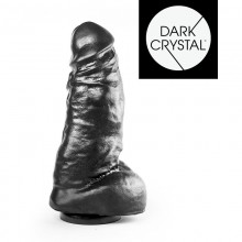 Фаллоимитатор-гигант на присоске для фистинга «Dark Crystal Black 46», длина 25.5 см, диаметр 7.5 см, O-Products 115-DC46, из материала ПВХ, цвет черный, длина 25.5 см.