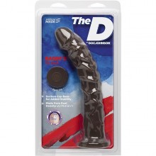 Фаллоимитатор на присоске без мошонки «The D - Ragin D 10 - Chocolate» от компании Doc Johnson, цвет черный, 1700-15 CD DJ, длина 25.4 см.