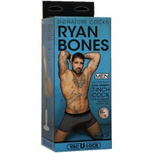 Фаллоимитатор с мошонкой на присоске, «Signature Cocks - Ryan Bones», 8160-07 BX DJ, бренд Doc Johnson, длина 18.4 см., со скидкой