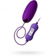 Ребристое силиконовое виброяйцо с пультом управления A-Toys «Shelly», цвет фиолетовый, ToyFa 764018, длина 6.5 см., со скидкой