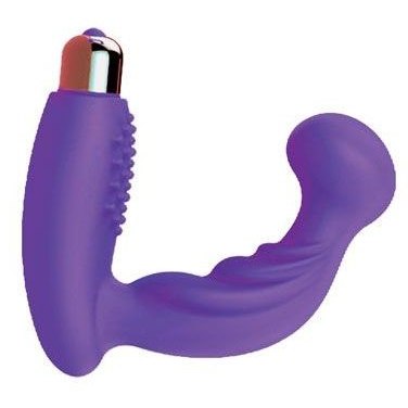 Универсальный массажер с ребристой поверхностью от компании Sweet Toys, цвет фиолетовый, st-40138-5, из материала силикон, длина 9 см., со скидкой