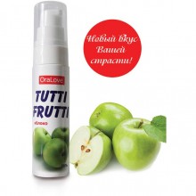 Ароматизированный гель-смазка «Tutti-Frutti OraLove Яблоко», 30 мл, Биоритм LB-30005, цвет прозрачный, 30 мл., со скидкой