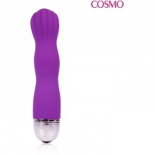 Интимный вагинальный вибромассажер Cosmo, длина 13.7 см, диаметр 3.7 см, цвет фиолетовый, CSM-23097, из материала силикон, длина 13.7 см., со скидкой