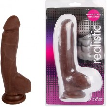 Фаллоимитатор реалистик с прорисованной текстурой, цвет коричневый, EE-10226-1, бренд Bior Toys, коллекция Your Best Sexy Boy, длина 15 см.