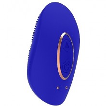 Клиторальный мини-стимулятор «Mini Rechargeable Clitoral Stimulator Precious», цвет синий, SH-ELE010BLU, бренд Shots Media, из материала силикон, длина 6.4 см.