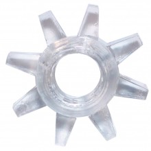 Эрекционное кольцо «Cogweel White» с шипами для дополнительной стимуляции из коллекции Lola Rings, цвет прозрачный, INS0114-90Lola, бренд Lola Games, из материала TPR, длина 4.5 см., со скидкой