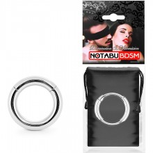 Металлическое эрекционное кольцо на пенис с магнитной застежкой, цвет серебряный, Notabu NTU-80501, диаметр 3.8 см., со скидкой