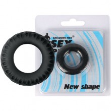 Кольцо эрекционное Sex Expert, SEM-55080, из материала силикон, цвет черный, длина 3.8 см., со скидкой