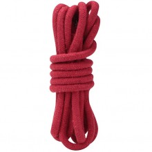 Хлопковая веревка для бондажа и шибари, цвет красный, Lux Fetish Lf5100-red, из материала хлопок, 3 м., со скидкой