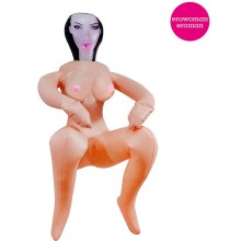 Надувная секс-кукла с двумя отверстиями «Джульетта» в сидячей позе, цвет телесный, Erowoman - Eroman EE-10266, бренд Bior Toys, из материала ПВХ, 2 м., со скидкой