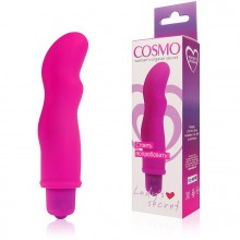 Маленький женский вибромассажер «Cosmo» для девушек, цвет розовый, длина 11.5 см, диаметр 2.6 см, CSM-23059, длина 11.5 см., со скидкой