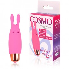 Небольшой вибратор-кролик для женщин от Cosmo, длина 73 мм, диаметр 24 мм, цвет розовый, CSM-23069, бренд Bior Toys, из материала силикон, длина 7.3 см., со скидкой