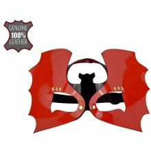 Маска из лаковой кожи «Летучая Мышь», цвет красный, Sitabella 4060-12, бренд СК-Визит, из материала кожа, со скидкой