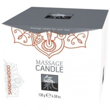 Массажная свеча с ароматом сандала «Massage Candle Sandalwood», 130 грамм, Hot Products 67120, коллекция Shiatsu, со скидкой
