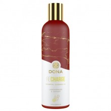 Массажное масло «Dona Essential Massage Oil Lemongrass & Ginger» с ароматом лемонграсса и имбиря, объем 120 мл, System JO JO40453, цвет прозрачный, 120 мл., со скидкой
