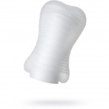Ребристый мужской мастурбатор A-Toys «Pocket Stripy», цвет белый, ToyFa 763009, длина 7.8 см.