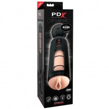 Мастурбатор-вагина с вибрацией Pdx Elite Vibrating Mega Milker, бренд PipeDream, из материала TPE, длина 23.9 см.