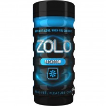 Мастурбатор-анус «Zolo Back Door Cup» в тубе,, из материала TPE, цвет голубой, длина 15.5 см.