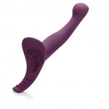 Насадка для страпона изогнутая со стимуляцией клитора «Me2 Probe» от компании California Exotic Novelties, цвет фиолетовый, SE-1566-05-2, длина 16.5 см., со скидкой