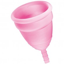 Менструальная чаша увеличенного размера Coupe Menstruelle Rose Taille», цвет розовый, YOBA AST012882, из материала силикон, длина 7.7 см.