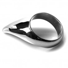 Металлическое эрекционное кольцо «Teardrop Cockring 55 mm», диаметр 5.5 см, O-Products 112-TBJ-2050-55, цвет серебристый, диаметр 5.5 см., со скидкой