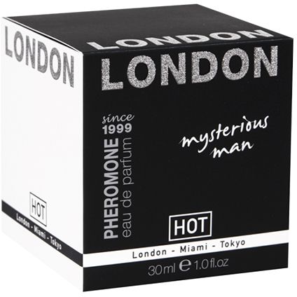 Hot «London Mysterious Man» духи для мужчин с феромонами, объем 30 мл, бренд Hot Products, 30 мл., со скидкой