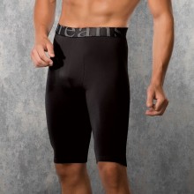 Длинные мужские боксеры с надписью от компании Doreanse, цвет черный, размер XL, DOR1785, из материала хлопок, со скидкой