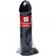 Черное мыло-сувенир «Мыльная штучка Пенис» на присоске, Штучки-Дрючки 699922, из материала мыльная основа, длина 14.5 см., со скидкой
