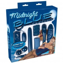 Набор секс-игрушек бирюзового цвета «Midnight Blue Set by You2Toys», диаметр 2.5 см, Orion 5621810000, цвет синий, длина 17 см., со скидкой