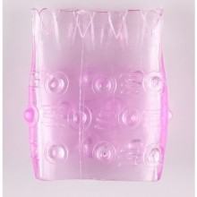 Сквозная насадка на член или фаллос «Ананас», White Label INS47201, из материала ПВХ, цвет розовый, диаметр 3.5 см., со скидкой