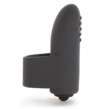 Пальчиковый женский вибратор из силикона «Secret Touching Finger Ring», цвет черный, Fifty Shades of Grey 59955-FS, длина 6 см., со скидкой