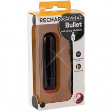 Перезаряжаемая вибропуля «Rechargeable Vibro-bullet», цвет черный, You 2 Toys 5914240000, бренд Orion, из материала силикон, длина 9 см.