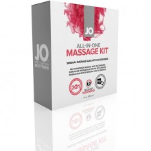 Подарочный набор для массажа «All in One Massage Kit», цвет прозрачный, объем 30 мл, System JO JO33503, из материала водная основа, 30 мл.