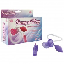 Розовая вагинальная вибропомпа «Pump n' play Suction Mouth», Howells 54001-pinkHW, из материала ПВХ, цвет розовый, длина 10.5 см.