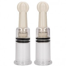 Маленькие вакуумные помпы для сосков «Nipple Suction Cup Small», цвет прозрачный, Shots Media PMP021TRA, длина 10.2 см., со скидкой