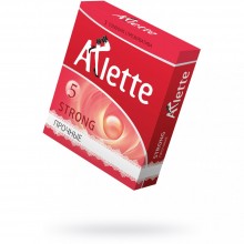 Прочные латексные презервативы «№3 Strong», упаковка 3 шт, Arlette 821, цвет прозрачный, длина 18.5 см., со скидкой