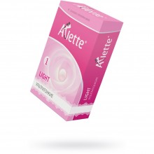 Тонкие латексные презервативы «№6 Light», упаковка 6 шт, Arlette 806, цвет прозрачный, длина 18.5 см., со скидкой