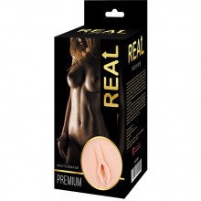 Реалистичный односторонний мастурбатор-вагина «Women Dual Layer» с двойной структурой, цвет телесный, Real RWD10047, из материала TPR, длина 15.5 см., со скидкой