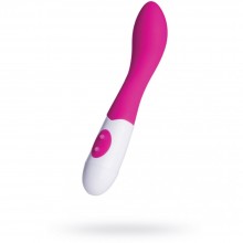 Вибратор для женщин «Kari» из мягкого силикона с наклоненной головкой, стимулирующей точку G, цвет фиолетовый, ToyFa 765005, коллекция ToyFa A-Toys, цвет розовый, длина 19.2 см.