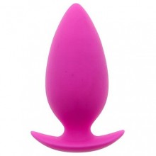 Гладкая силиконовая анальная втулка «Bootyful Anal Plug Medium Pink» с основанием для ношения, цвет розовый, Dream Toys, длина 9.8 см., со скидкой