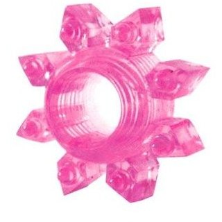 Эрекционное кольцо «Erowoman-Eroman Cockring Star», цвет розовый, Bior Toys EE-10119, длина 4 см., со скидкой