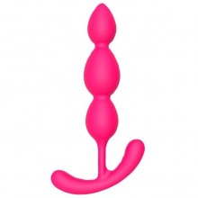 Розовый анальный стимулятор «Silky Ssmooth T-Teardrop» с широкой ручкой-ограничителем, длина 11 см, диаметр 2.5 см, Dream toys 21436, со скидкой