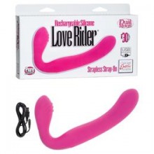 «Rechargeable Silicone Love Rider Strapless Strap-On» перезаряжаемый безремневой страпон, California Exotic SE-1499-55-3, бренд CalExotics, из материала силикон, длина 19.8 см., со скидкой