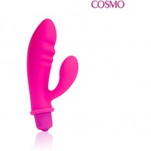 Небольшой вибромассажер для женщин, цвет розовый, Cosmo, CSM-23058, из материала силикон, длина 8.5 см., со скидкой