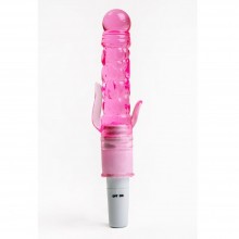 Массажер для женщин с двумя отростками для стимуляции от компании 4sexdream, цвет розовый, 47472, из материала TPR, длина 21 см., со скидкой