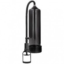 Вакуумная помпа для мужчин с ручным насосом в виде поршня «Comfort Beginner Pump», черная, Shots Media PMP002BLK, коллекция Pumped of Shots, длина 30 см.
