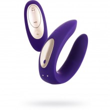 Вибромассажер «Partner Plus Remote» от Satisfyer, цвет фиолетовый, J5481-P, из материала силикон, длина 8.8 см., со скидкой